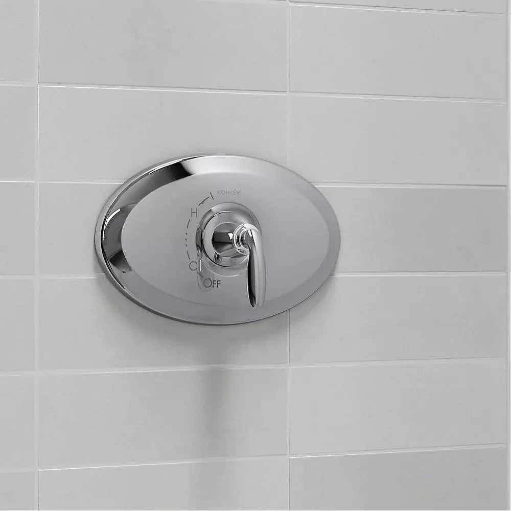 Tub Spout - KOHLER CO - Single Handle Pressure Balancing Valve Trim in Vibrant® Brushed Nickel