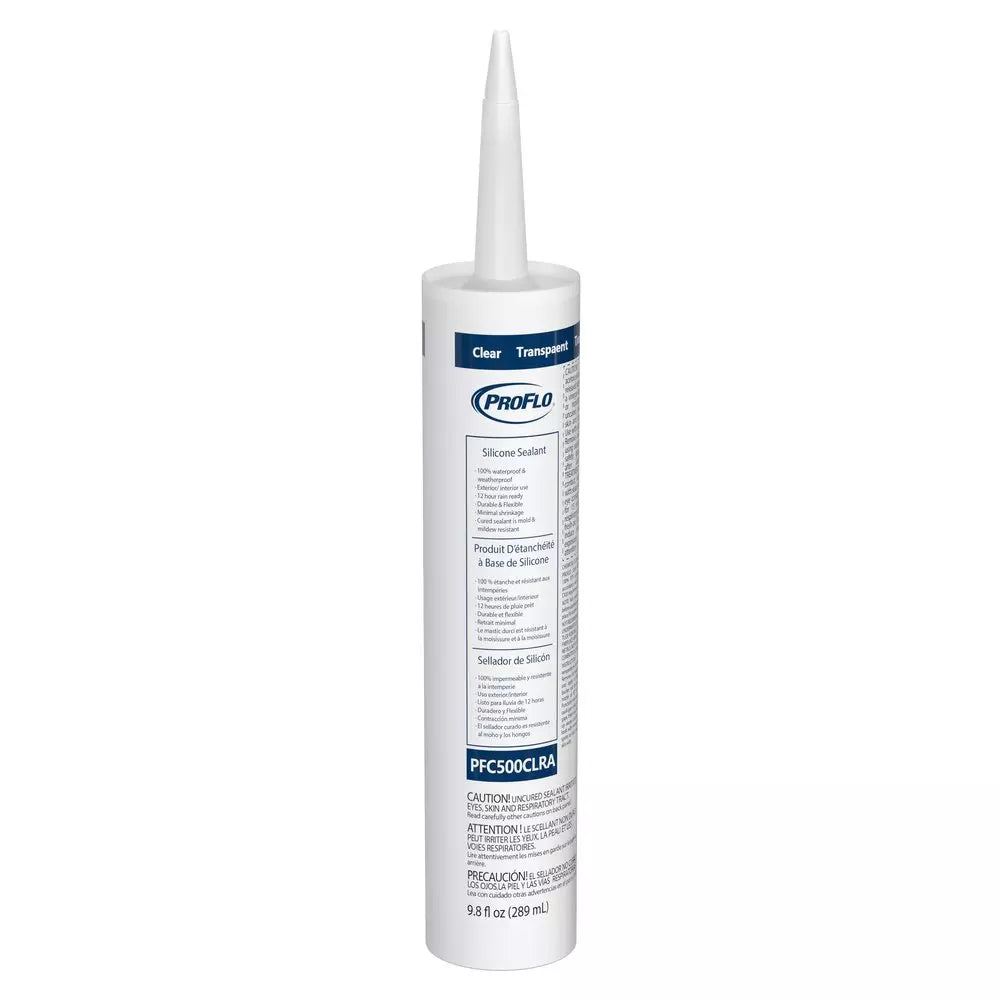 PROFLO PFC500 Series 9.8 oz. Silicone Caulk Sealant in Clear