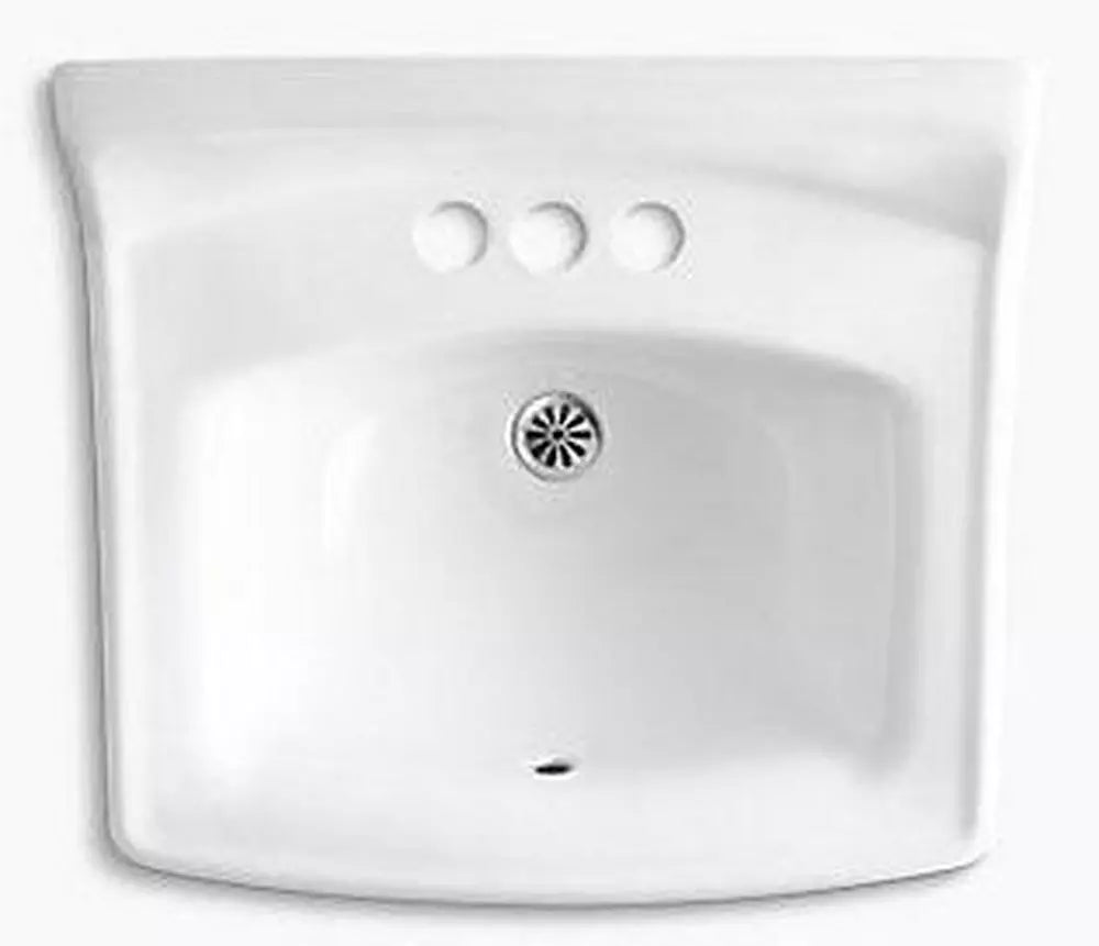 KOHLER Greenwich 20-3/4 in. Wall Mount Rectangular Vitreous China Bathroom Sink in White