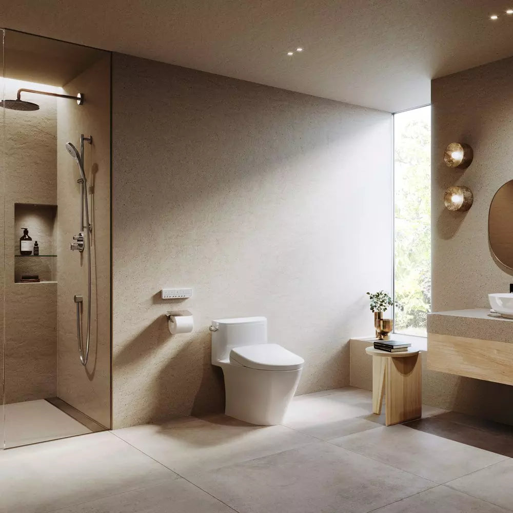 TOTO Washlet Elongated Closed Front Bidet Seat in Cotton