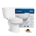PROFLO 1.28 gpf Comfort Height Elongated Two Piece Complete Toilet in White with 12 in. Rough-In