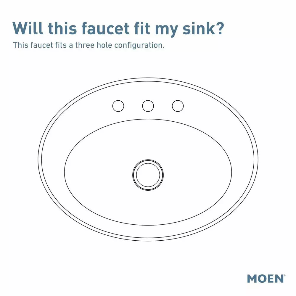 Moen Eva Two Handle Widespread Bathroom Sink Faucet in Brushed Nickel (Valve Included)