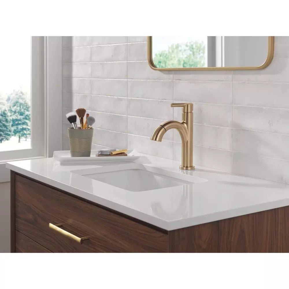 Bathroom Faucet - DELTA FAUCET CO - Single Handle Monoblock Bathroom Sink Faucet in Champagne Bronze