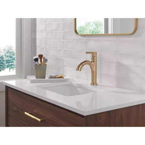 Bathroom Faucet - DELTA FAUCET CO - Single Handle Monoblock Bathroom Sink Faucet in Champagne Bronze