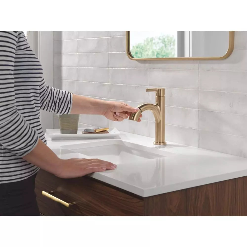 Bathroom Faucet - DELTA FAUCET CO - Single Handle Monoblock Bathroom Sink Faucet in Champagne Bronze