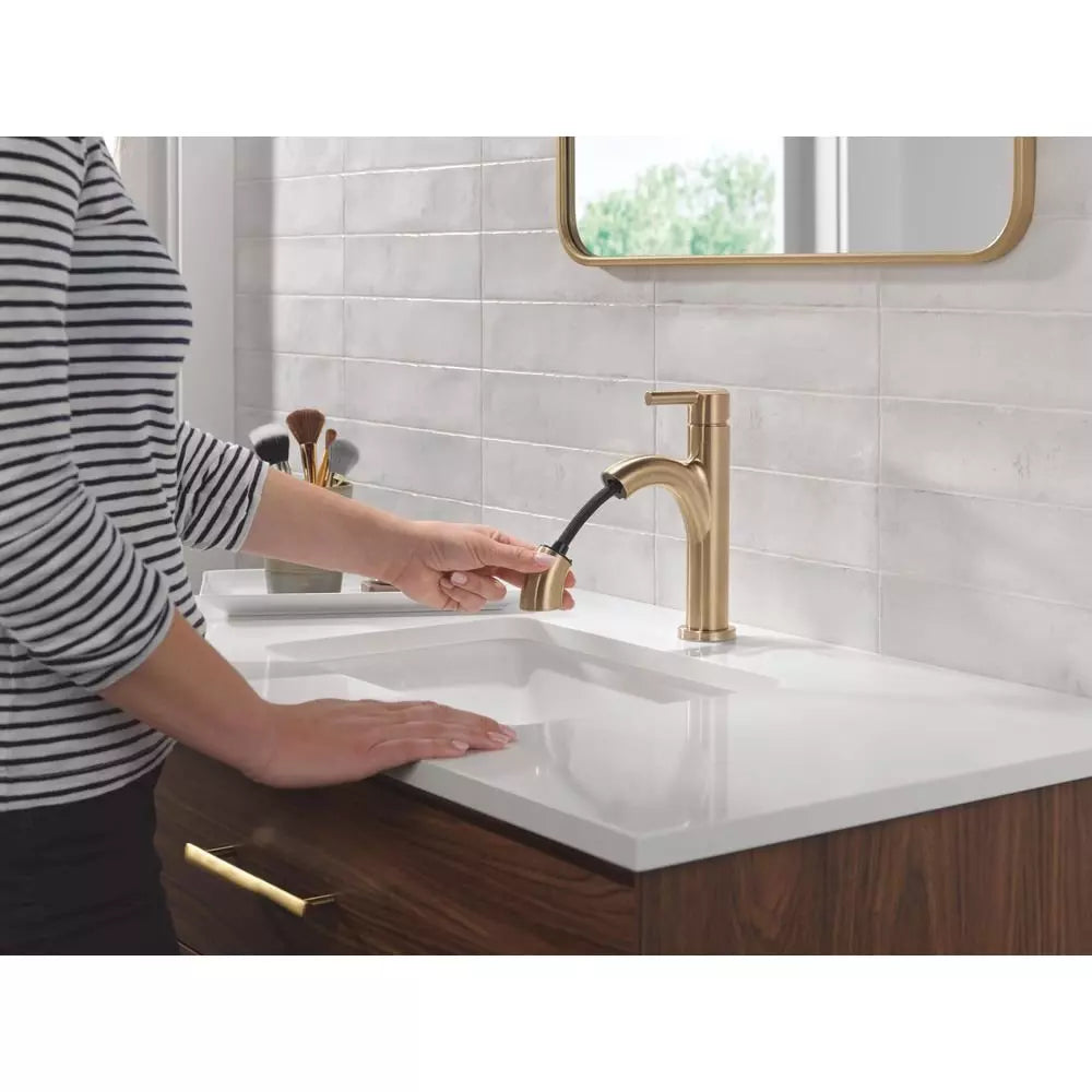 Bathroom Faucet - DELTA FAUCET CO - Single Handle Monoblock Bathroom Sink Faucet in Champagne Bronze