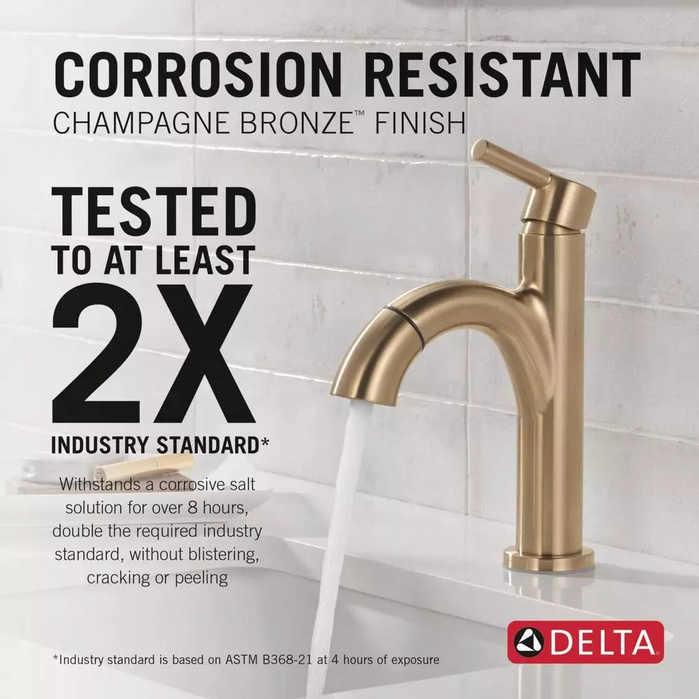 Bathroom Faucet - DELTA FAUCET CO - Single Handle Monoblock Bathroom Sink Faucet in Champagne Bronze
