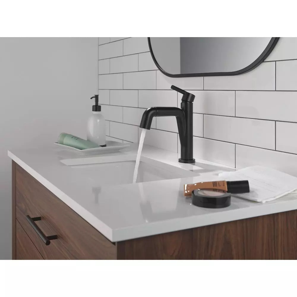 Bathroom Faucet - Delta Faucet Nicoli™ Single Handle Monoblock Bathroom Sink Faucet in Matte Black