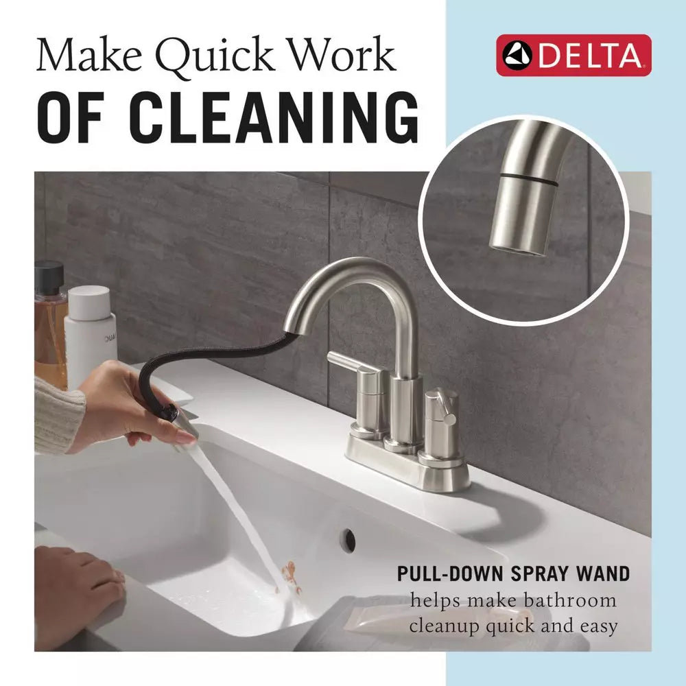 Bathroom Faucet - DELTA FAUCET CO - Two Handle Centerset Bathroom Sink Faucet in Chrome