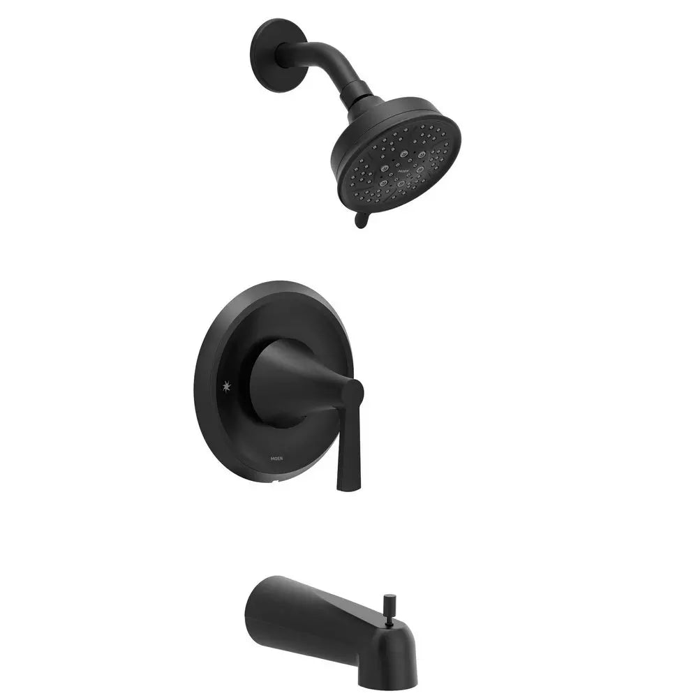 Moen Jase Single Handle Multi Function Bathtub & Shower Faucet in Matte Black (Trim Only)