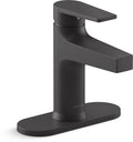 Bathroom Faucet - KOHLER CO - Single Handle Monoblock Bathroom Sink Faucet in Matte Black
