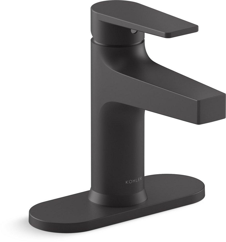 Bathroom Faucet - KOHLER CO - Single Handle Monoblock Bathroom Sink Faucet in Matte Black