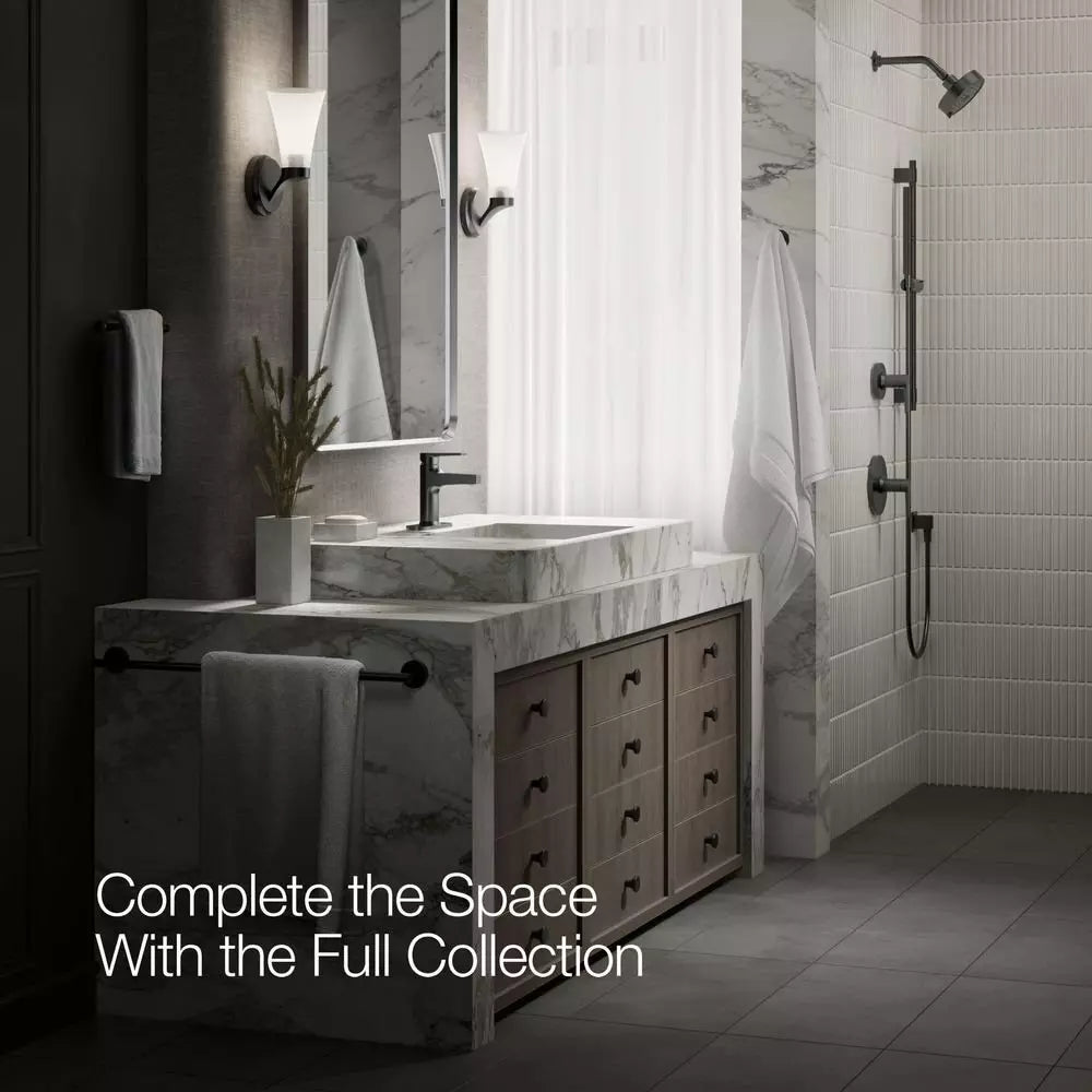 Bathroom Faucet - KOHLER CO - Single Handle Monoblock Bathroom Sink Faucet in Matte Black