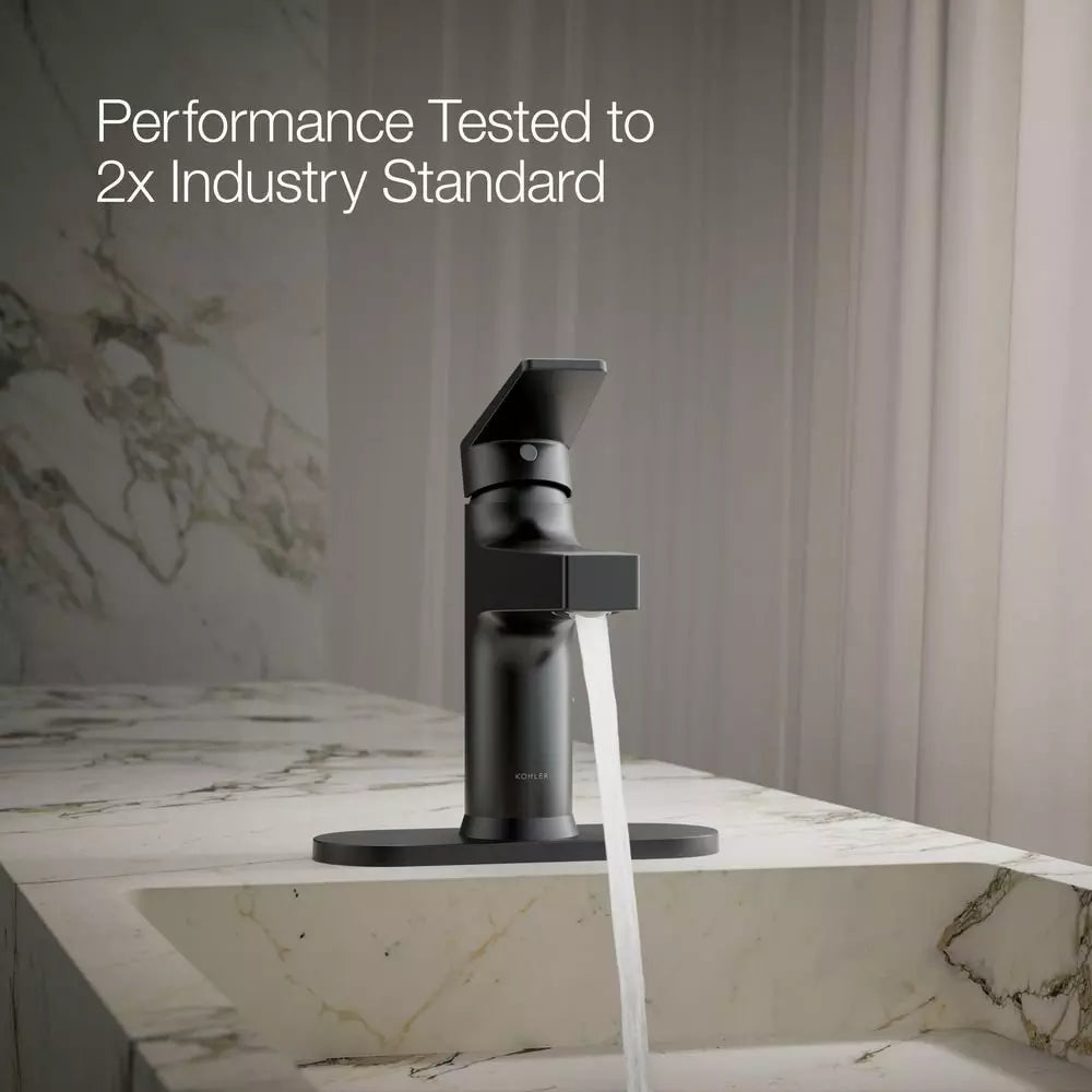 Bathroom Faucet - KOHLER CO - Single Handle Monoblock Bathroom Sink Faucet in Matte Black