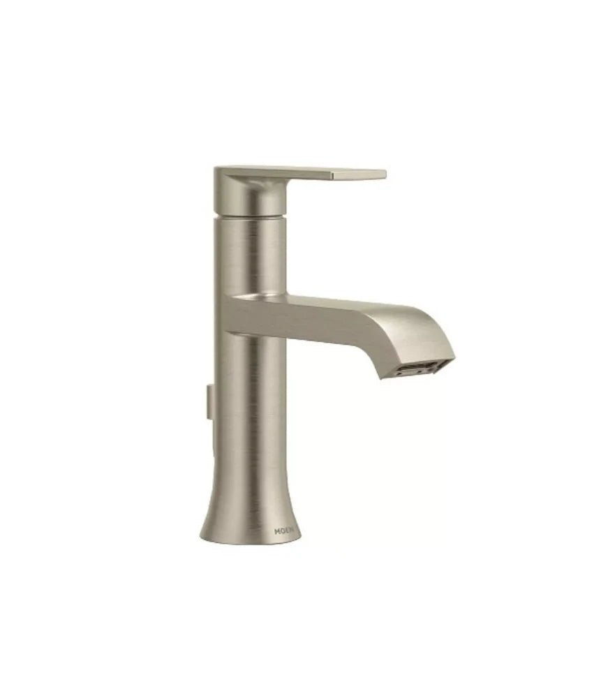 Moen Genta LX Single Handle Monoblock Bathroom Sink Faucet in Brushed Nickel