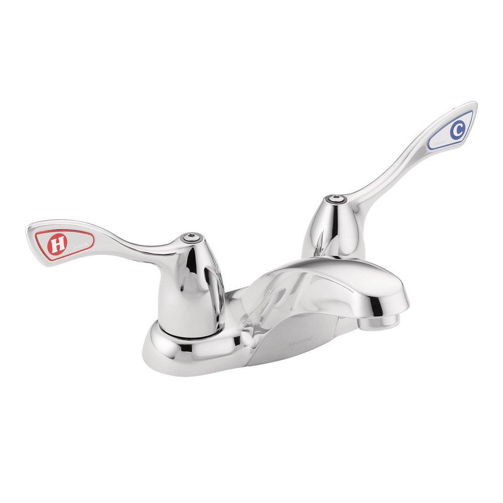 Bathroom Faucet - MOEN INC - 1.5 gpm Two Handle Centerset Bathroom Sink Faucet in Chrome