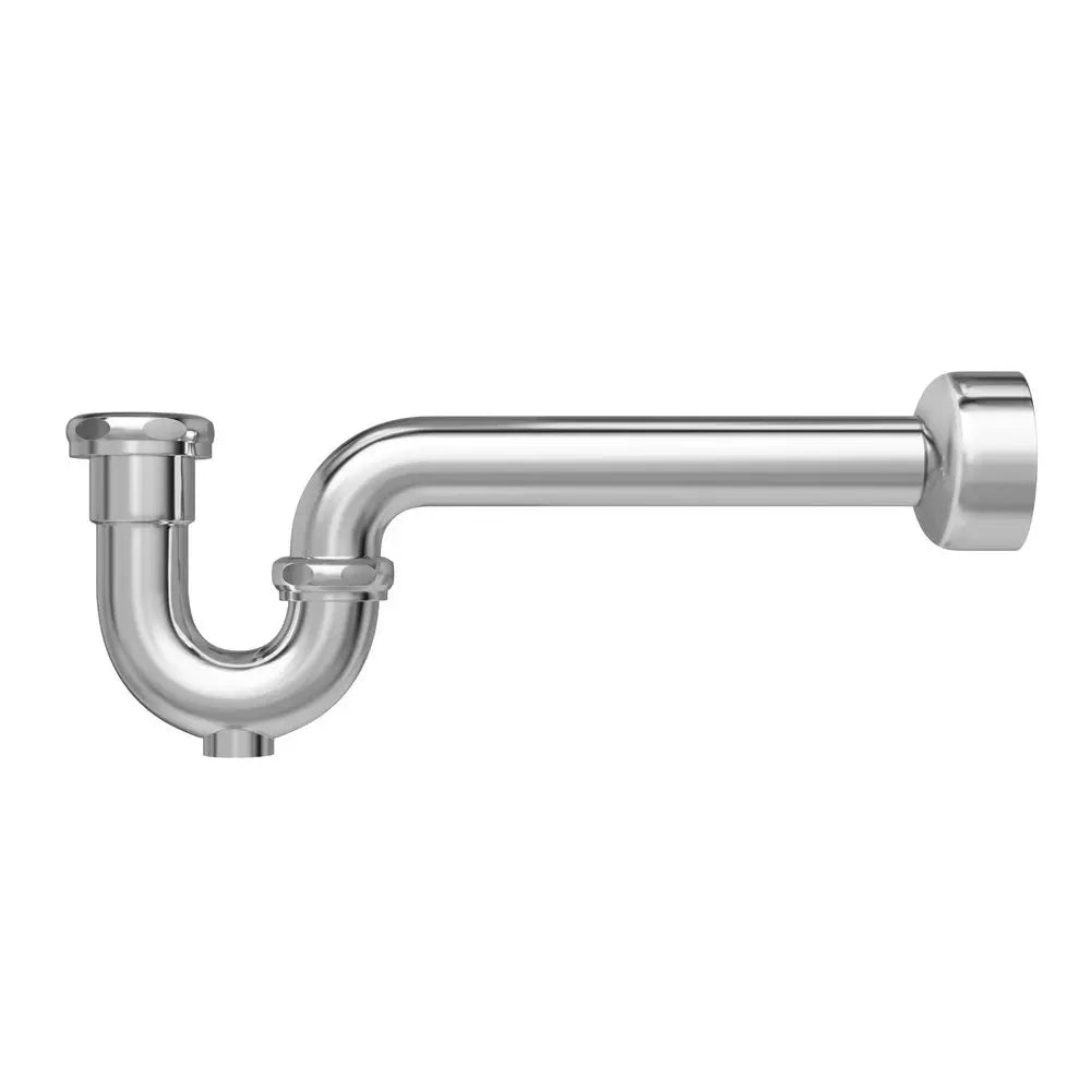 PROFLO 400 Series 1-1/4 x 1-1/4 in. Cast Brass P-Trap with Semi-cast Design and Cleanout in Polished Chrome