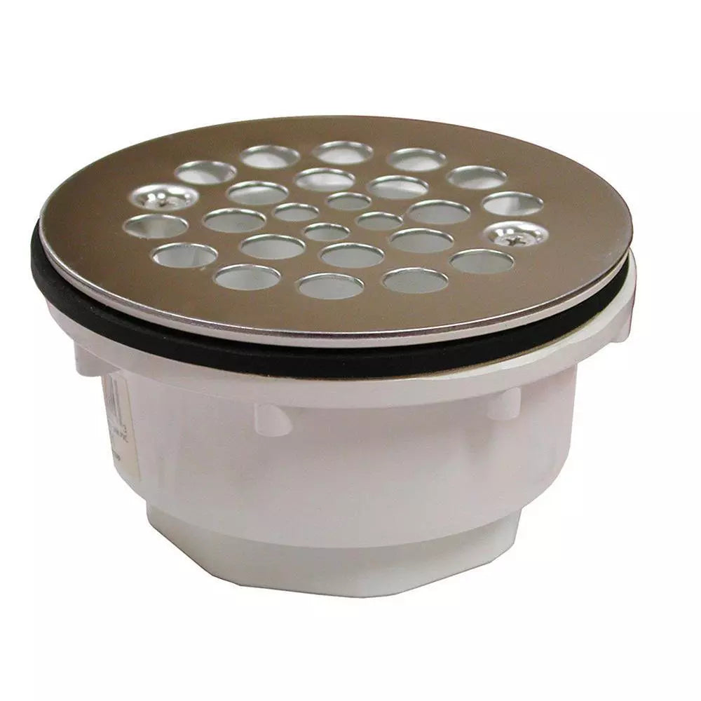 Jones Stephens 2 in. Plastic Shower Drain in Stainless Steel