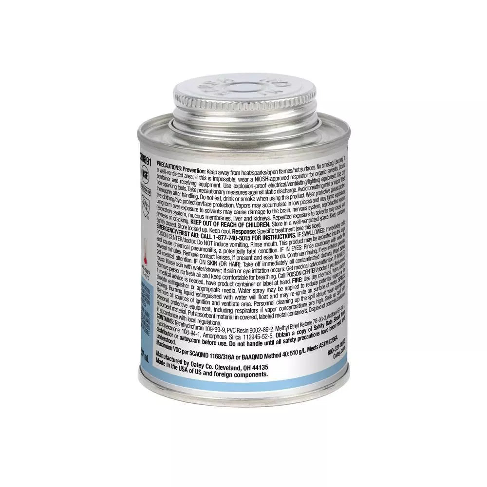 Oatey Rain-R-Shine 8 oz. Fast Set Blue PVC Pipe Cement