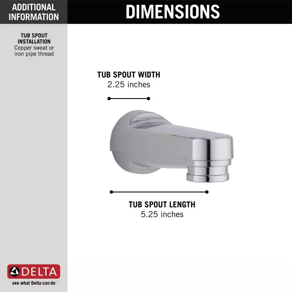 Delta Faucet Diverter Tub Spout in Chrome