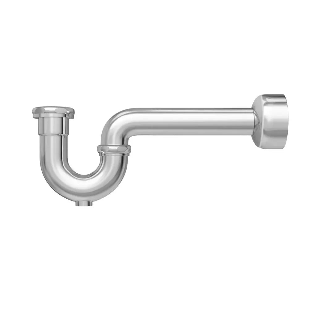 PROFLO 100 Series 1-1/2 in. Brass P-Trap with Cleanout in Polished Chrome
