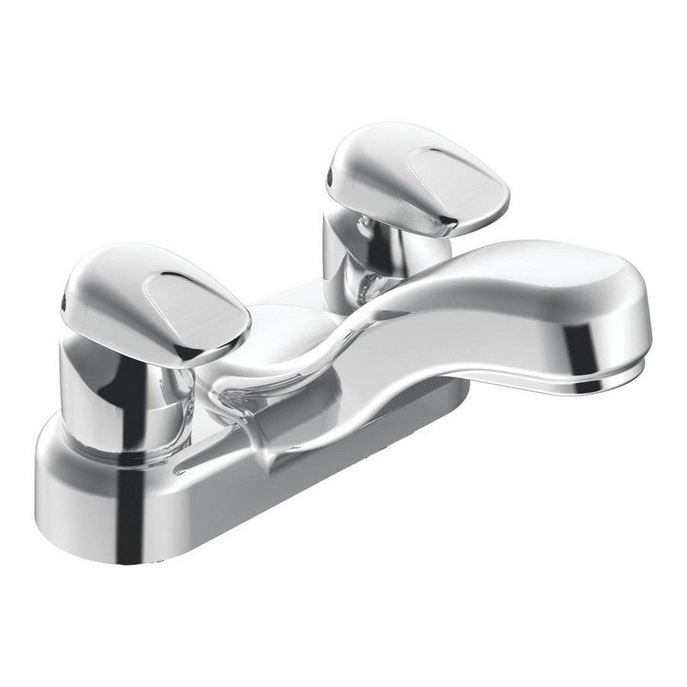 Bathroom Faucet - MOEN INC - Two Handle Metering Bathroom Sink Faucet in Chrome