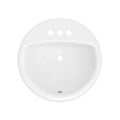 PROFLO Rockaway 19 in. Drop-in Round Vitreous China Bathroom Sink in White