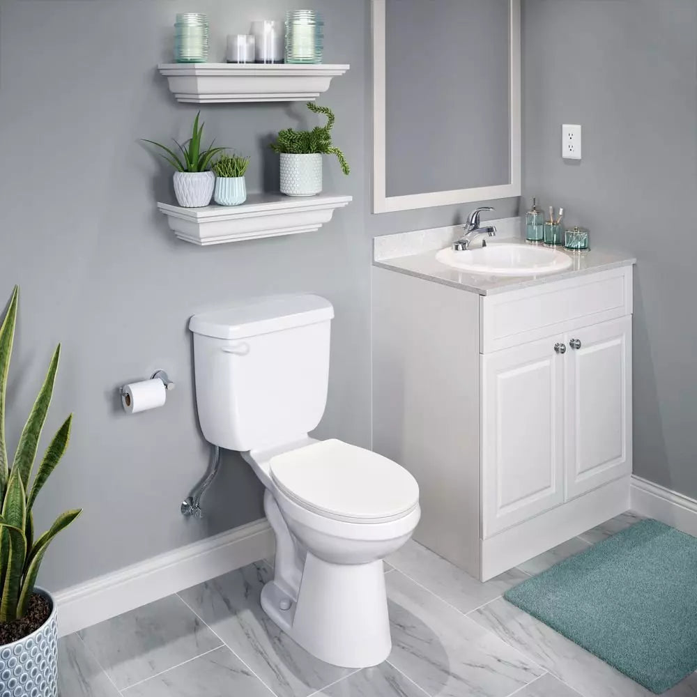 PROFLO Rockaway 19 in. Drop-in Round Vitreous China Bathroom Sink in White