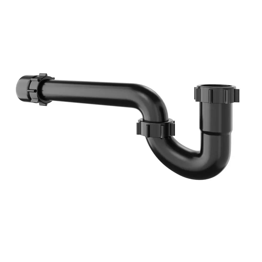 PROFLO 100 Series 1-1/4 x 1-1/2 in. Plastic Slip Joint Tubular P-Trap in Black