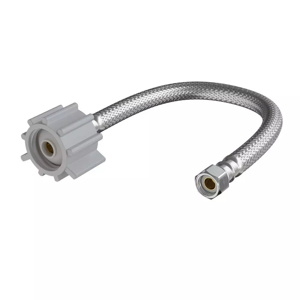 PROFLO PFX146 3/8 in. Compression x 7/8 in. x 12 in. Braided Stainless Steel Toilet Flexible Water Connector