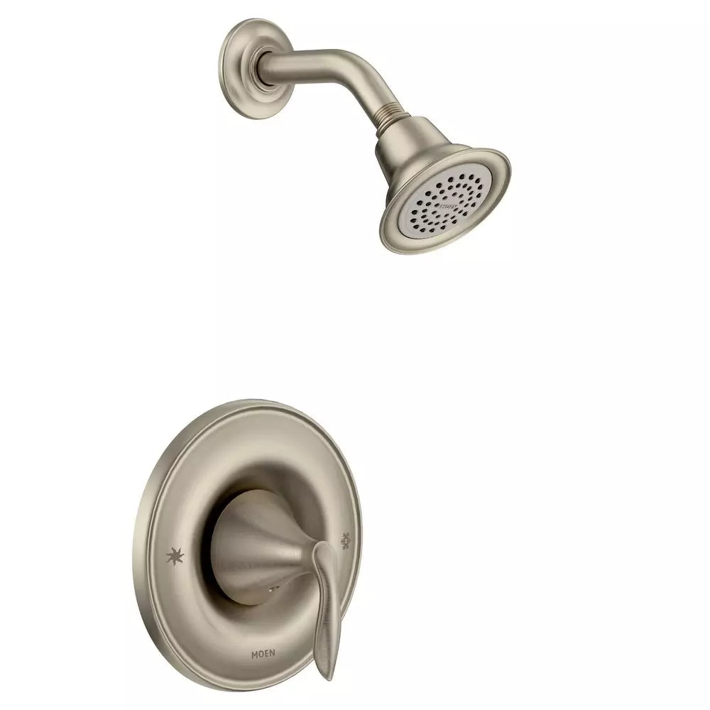 Moen Eva One Handle Single Function Shower Faucet in Brushed Nickel (Trim Only)