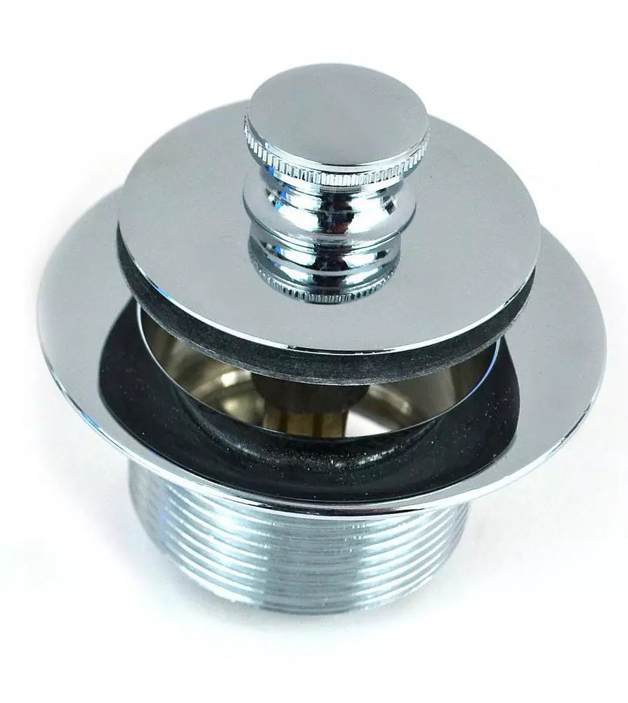 Watco Push Pull 1-7/8 in. Brass Bathtub Closure in Chrome Plated