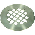 Shower Drain - SIGNATURE HARDWARE - 4-1/4 In. Round Snap-In Shower Drain Cover - Brushed Nickel