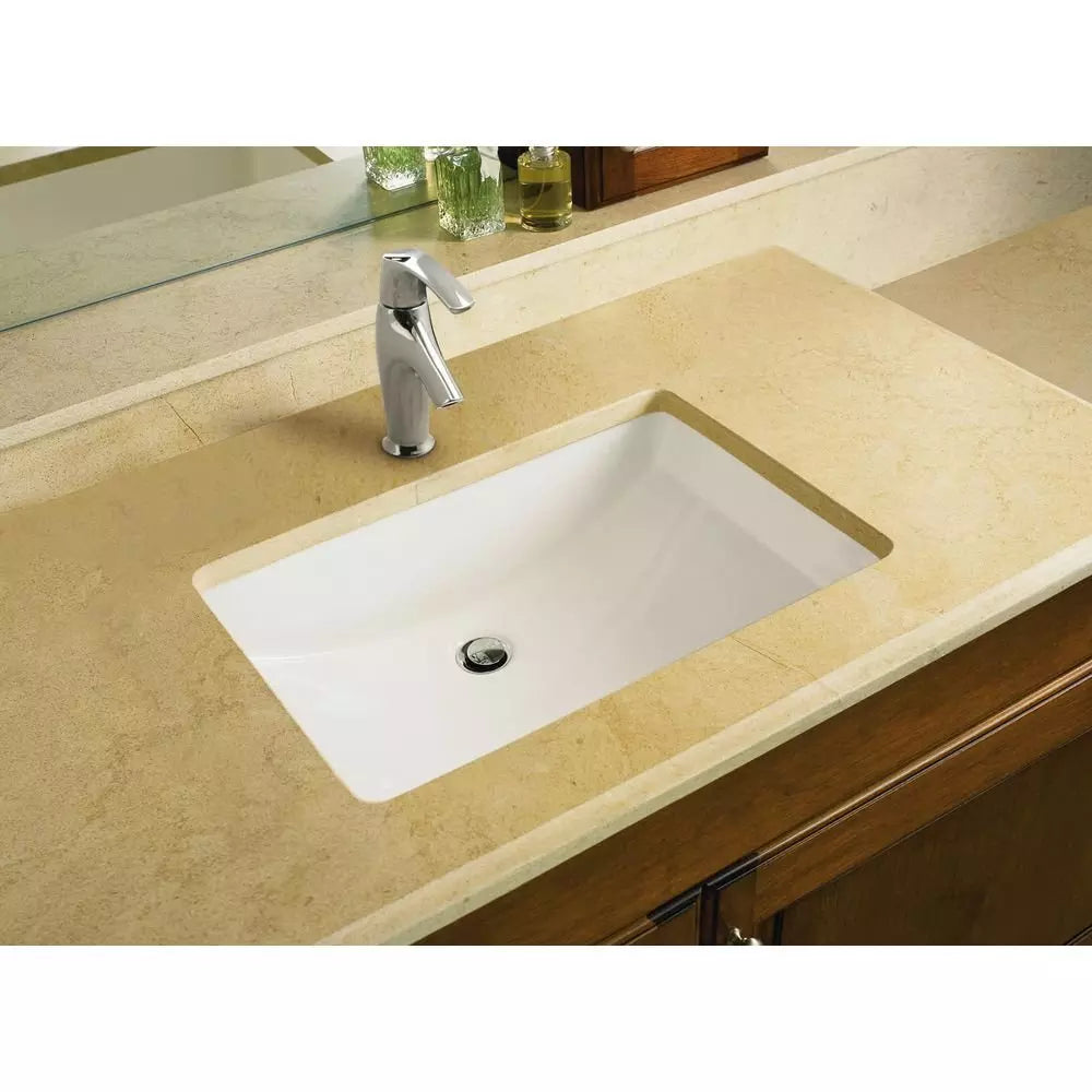 KOHLER Ladena 23-1/4 in. Undermount Rectangular Vitreous China Bathroom Sink in White