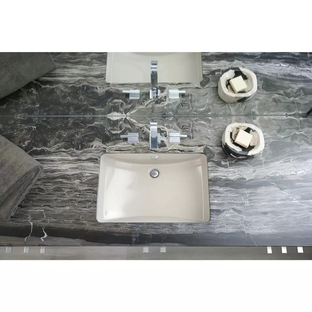 KOHLER Ladena 23-1/4 in. Undermount Rectangular Vitreous China Bathroom Sink in White