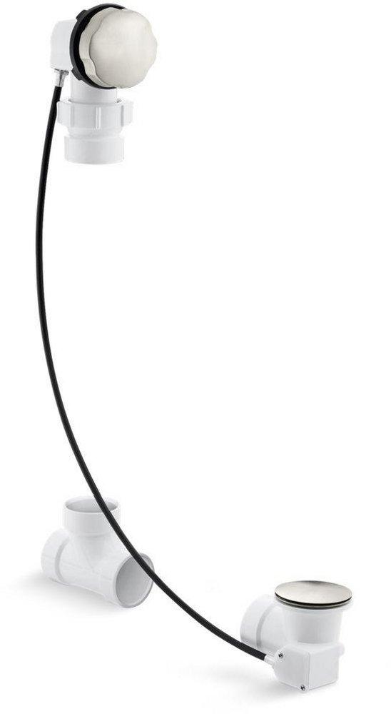 Drain Assembly - KOHLER CO - 21 in. Metal Cable Drain in Vibrant Brushed Nickel