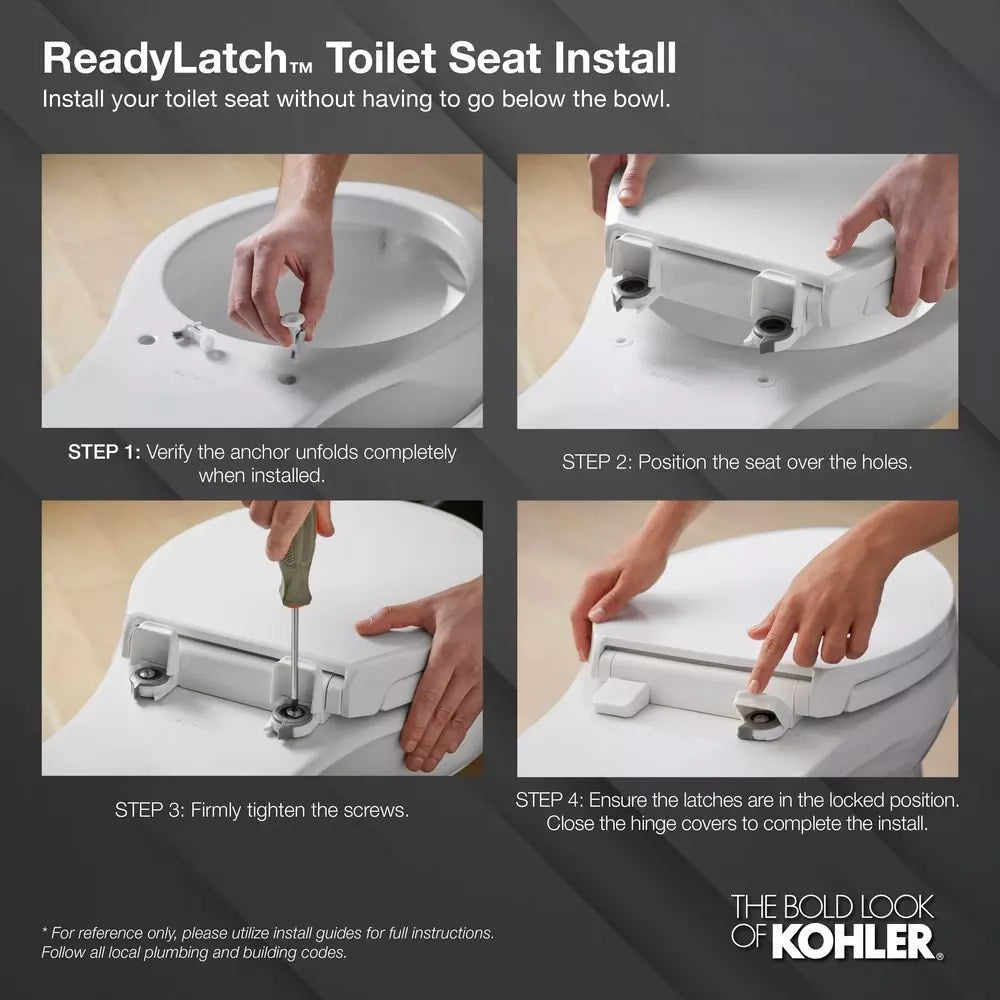 Toilet Seat - KOHLER CO - Elongated Quiet Close Toilet Seat in White