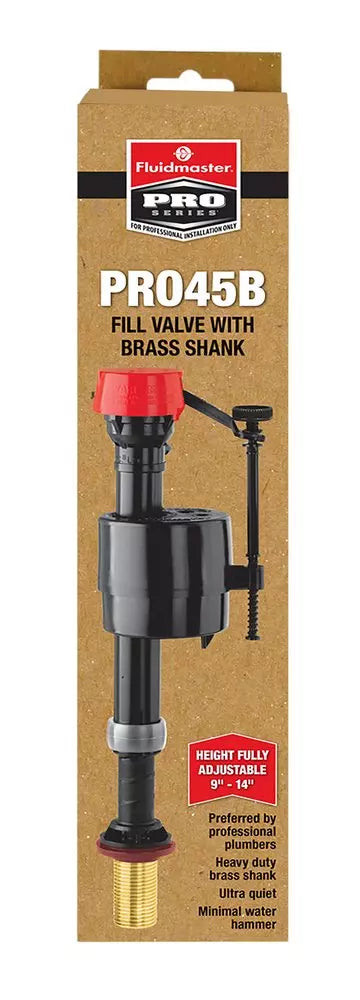 Fluidmaster Pro Series Adjustable Fill Valve with Brass Shank