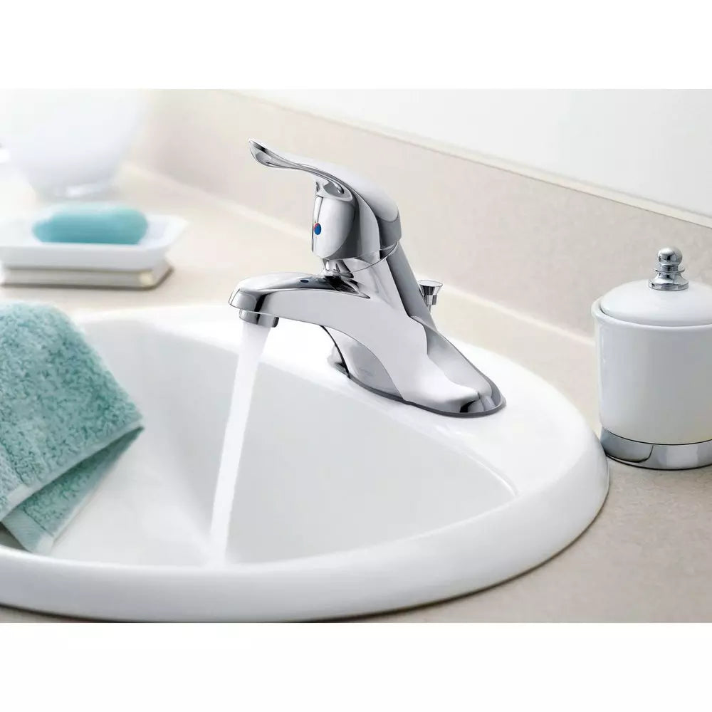 Moen Chateau Single Handle Centerset Bathroom Sink Faucet in Chrome