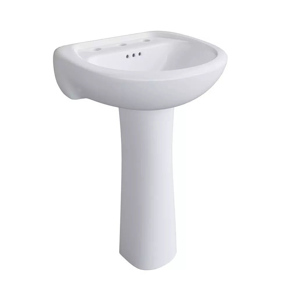 PROFLO Lisbon Valley 20 x 20 in. Pedestal Sink Base in White