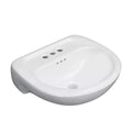 PROFLO Lisbon Valley 20-1/4 in. Oval Vitreous China Pedestal Bathroom Sink in White