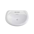 PROFLO Lisbon Valley 24 in. Oval Vitreous China Pedestal Bathroom Sink in White