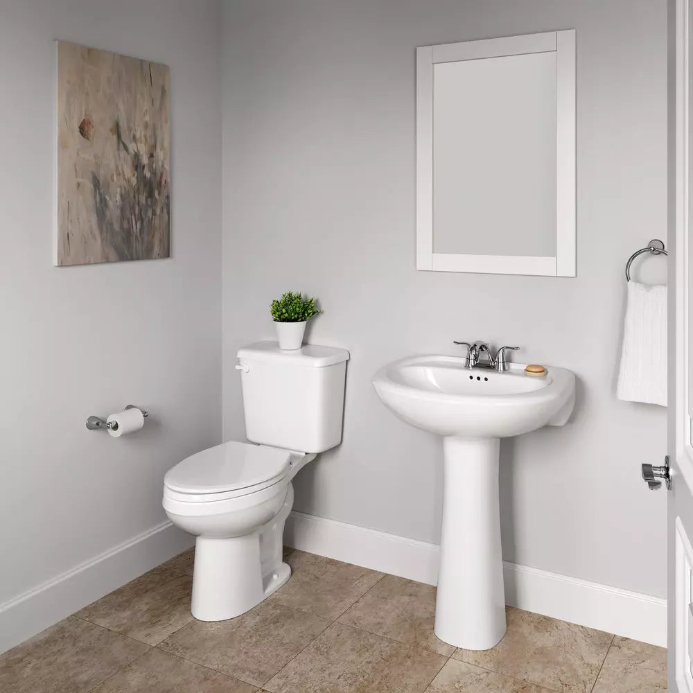 PROFLO Lisbon Valley 24 in. Oval Vitreous China Pedestal Bathroom Sink in White