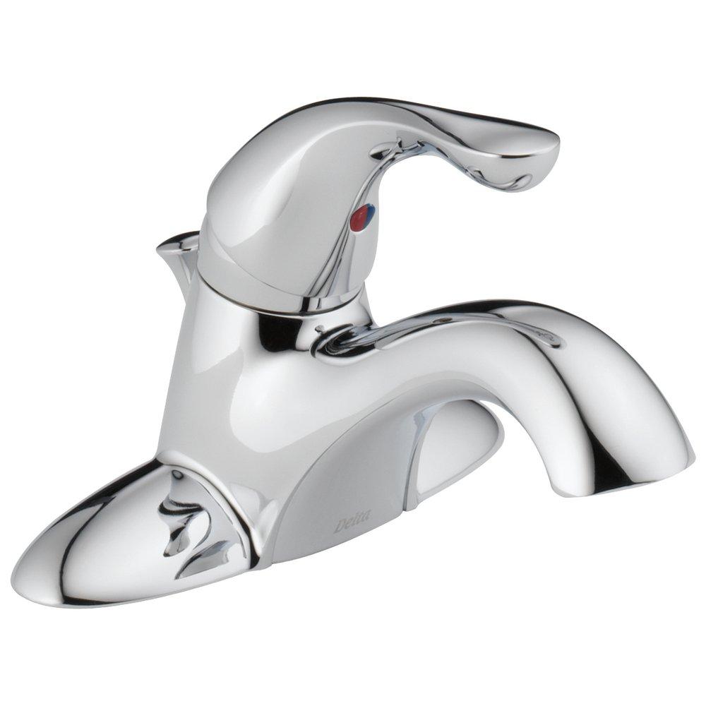 Bathroom Faucet - DELTA FAUCET CO - Single Handle Centerset Bathroom Sink Faucet in Chrome