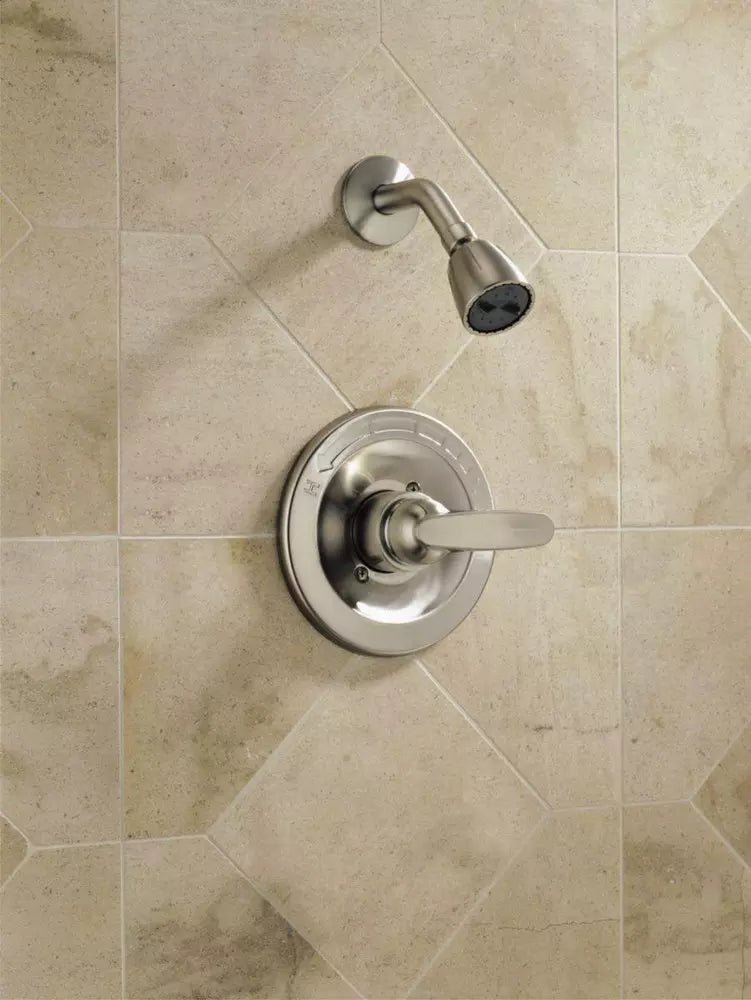 Shower Arm + Flange - DELTA FAUCET CO - One Handle Single Function Shower Faucet in Brilliance® Stainless (Trim Only)