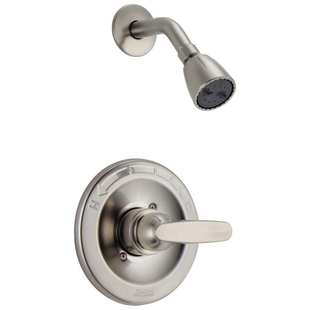 Shower Arm + Flange - DELTA FAUCET CO - One Handle Single Function Shower Faucet in Brilliance® Stainless (Trim Only)