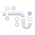 Dearborn 1-1/2 in. Plastic P-Trap with Threaded PVC Adapter and Reversible J-Bend in White