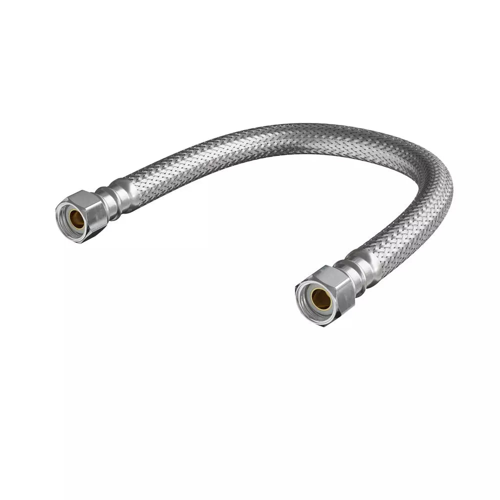 PROFLO PFX146 3/8 in. Compression x 3/8 in. Compression x 12 in. Braided Stainless Steel Sink Flexible Water C