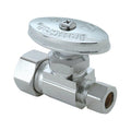 Angle Stop Valve - BRASS CRAFT MFG CO - 1/2 in x 3/8 in Knurled Handle Straight Supply Stop Valve in Chrome Plated