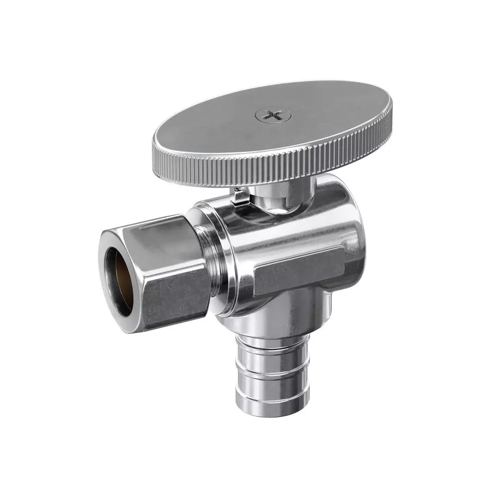 Angle Stop Valve - PROFLO® 1/2 x 3/8 in. Barbed x OD Compression Knob Angle Supply Stop Valve